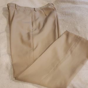 Headed to a Warmer Climate?Haley Tan Pleated Front Dress Trousers